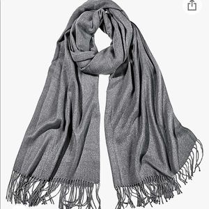 Grey cashmere feel scarf
